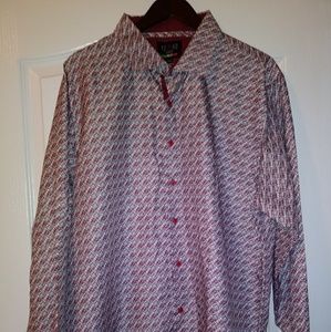 Azaro Uomo mens button down long sleeve shirt